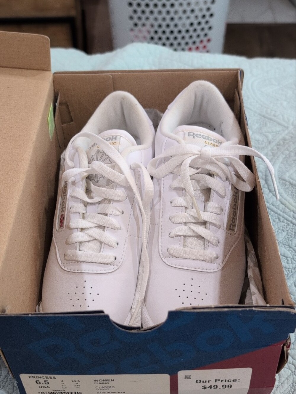 Reebok Princess Classic White Women's Athletic Sneakers - Picture 10 of 10